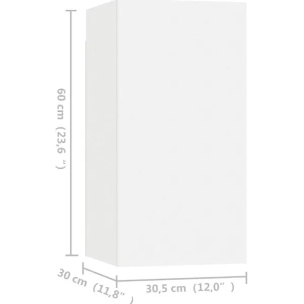 vidaXL Tv-Bänkar>Tv-bänkar 4 st 30,5x30x60 cm konstruerat trä