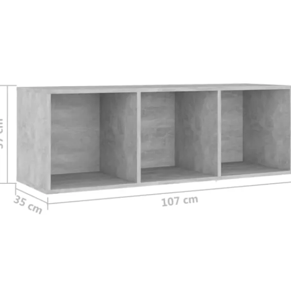 vidaXL Tv-Bänkar>TV-skåp 4 delar betong 107x35x37 cm konstruerat trä