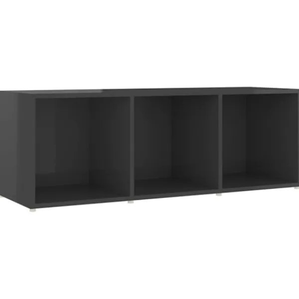 vidaXL Tv-Bänkar>TV-skåp 2 delar högglans 107x35x37 cm konstruerat trä