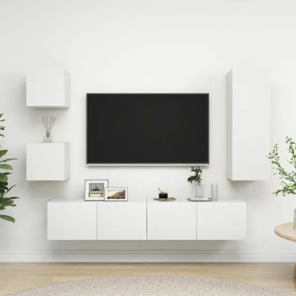 vidaXL Tv-Bänkar>TV-skåp 5 delar konstruerat trä
