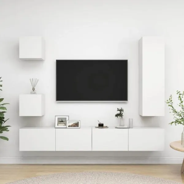 vidaXL Tv-Bänkar>TV-skåp 5 delar konstruerat trä