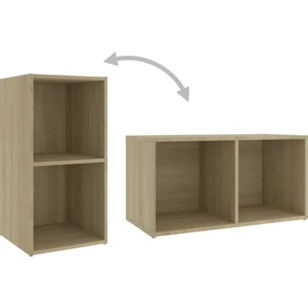 vidaXL Tv-Bänkar>TV-skåp 4 st sonoma-ek 72x35x36,5 cm konstruerat trä