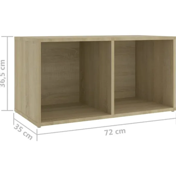 vidaXL Tv-Bänkar>TV-skåp 4 st sonoma-ek 72x35x36,5 cm konstruerat trä
