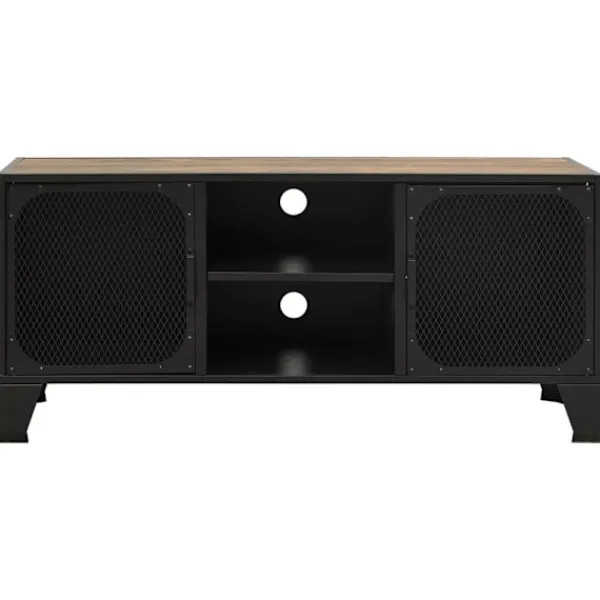 vidaXL Tv-Bänkar>TV-skåp rustik 105x36x47 cm metall och MDF