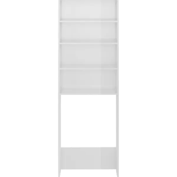 vidaXL Skåp>Tvättmaskinsskåp vit högglans 64x24x190 cm