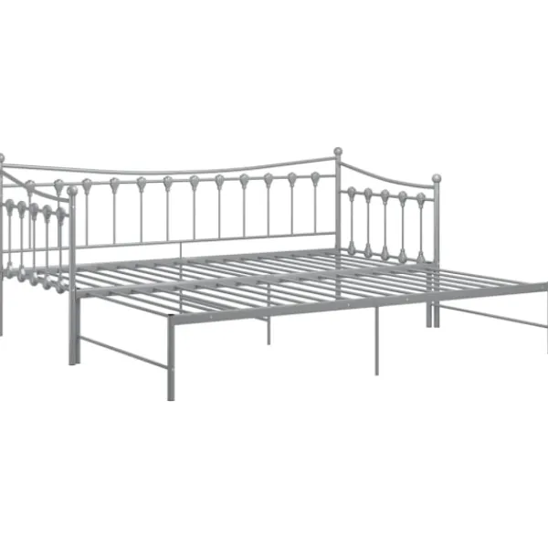 vidaXL Sängar>Utdragbar sängram bäddsoffa metall 90x200 cm