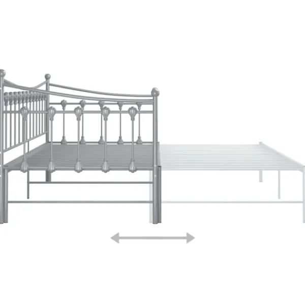 vidaXL Sängar>Utdragbar sängram bäddsoffa metall 90x200 cm