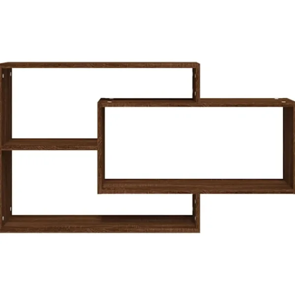 vidaXL Hyllor>Vägghylla ek 104x20x58,5 cm konstruerat trä