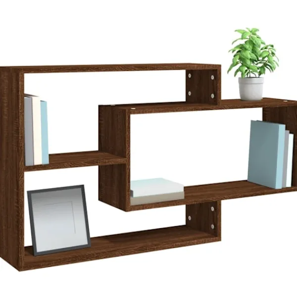 vidaXL Hyllor>Vägghylla ek 104x20x58,5 cm konstruerat trä