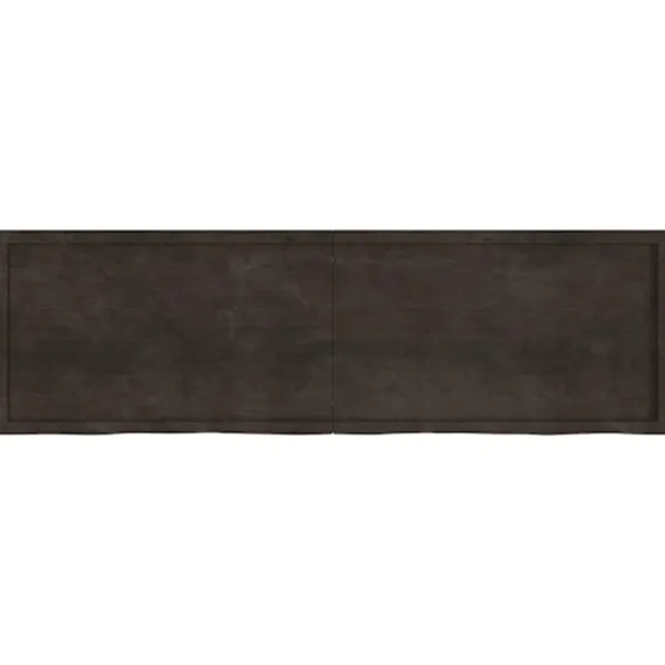 vidaXL Hyllor>Vägghylla 200x60x(2-4) cm behandlad massiv ek Brun