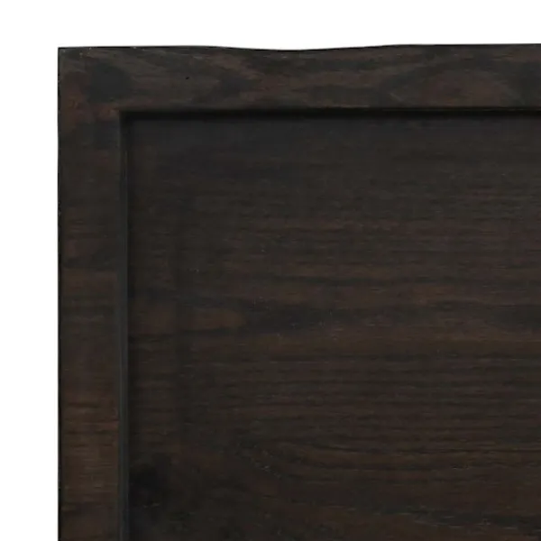 vidaXL Hyllor>Vägghylla 200x60x(2-4) cm behandlad massiv ek Brun