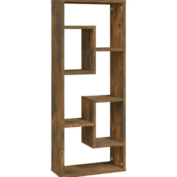 vidaXL Hyllor>Vägghylla rökfärgad ek 36x16x90 cm konstruerat trä Brun