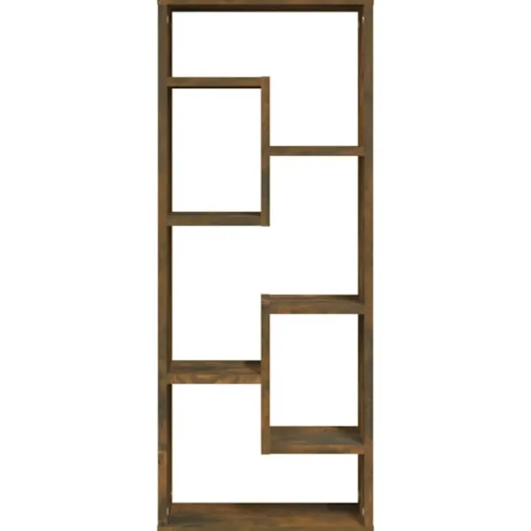 vidaXL Hyllor>Vägghylla rökfärgad ek 36x16x90 cm konstruerat trä Brun