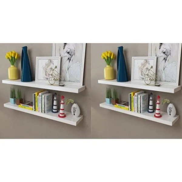 vidaXL Hyllor>Vägghyllor 4 st 100 cm
