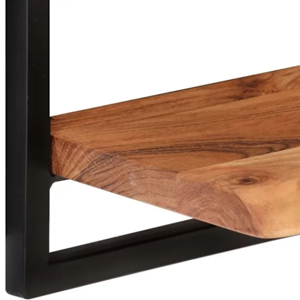 vidaXL Hyllor>Vägghyllor 2 st 40x24x35 cm massivt akaciaträ och stål