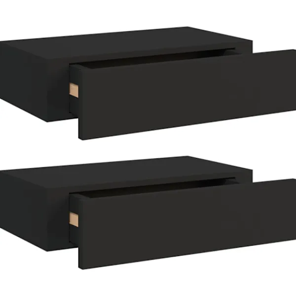 vidaXL Hyllor>Väggmonterade lådor 2 st 40x23,5x10 cm MDF