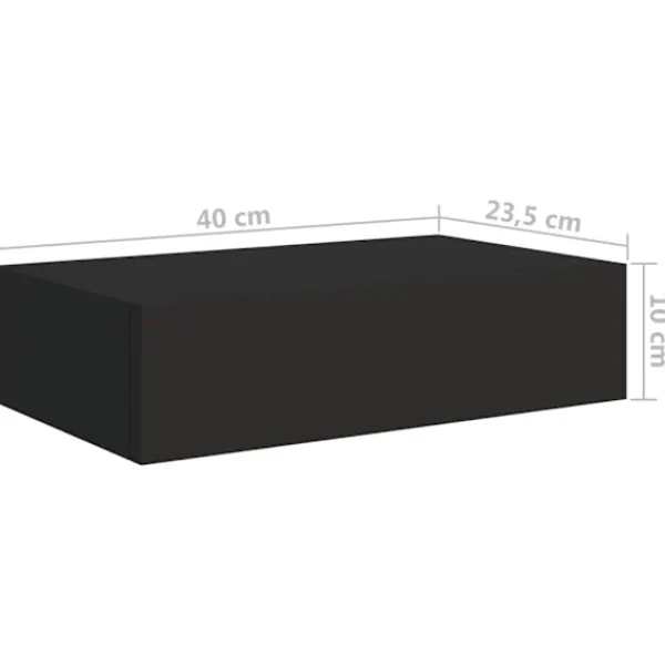 vidaXL Hyllor>Väggmonterade lådor 2 st 40x23,5x10 cm MDF
