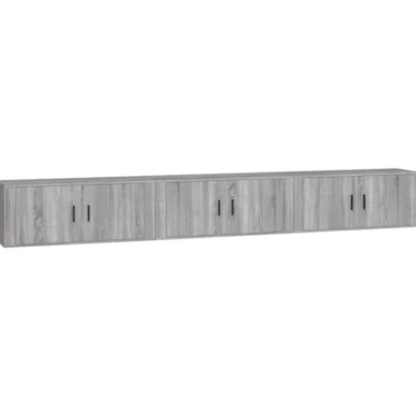 vidaXL Tv-Bänkar>Väggmonterade tv-skåp 3 st sonoma 100x34,5x40 cm