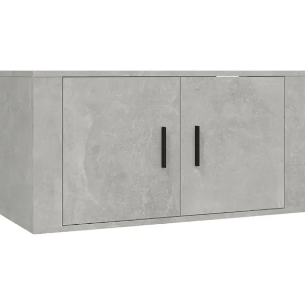 vidaXL Tv-Bänkar>Väggmonterade tv-skåp 2 st betong 80x34,5x40 cm