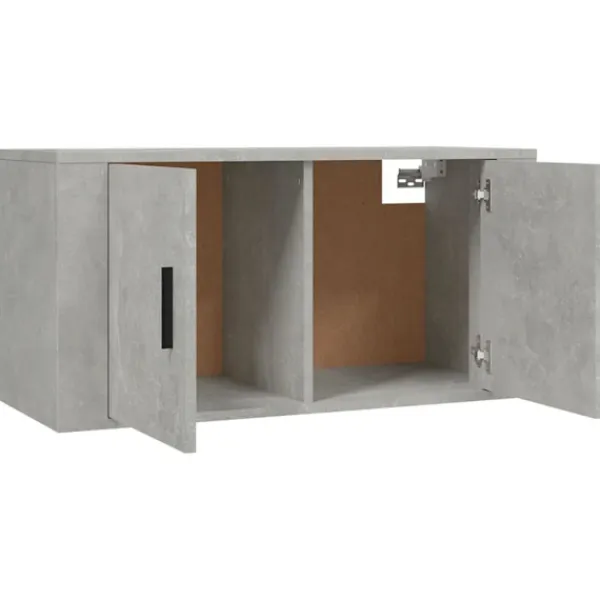 vidaXL Tv-Bänkar>Väggmonterade tv-skåp 2 st betong 80x34,5x40 cm