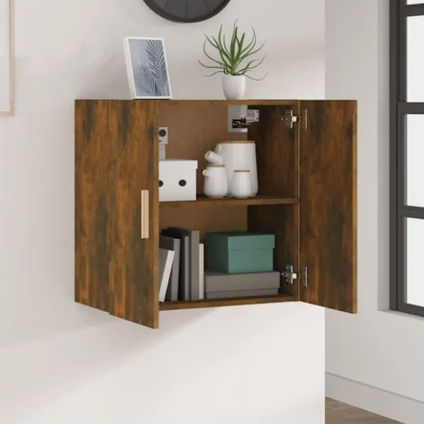 vidaXL Skåp>Väggskåp rökfärgad ek 60x30x60 cm konstruerat trä