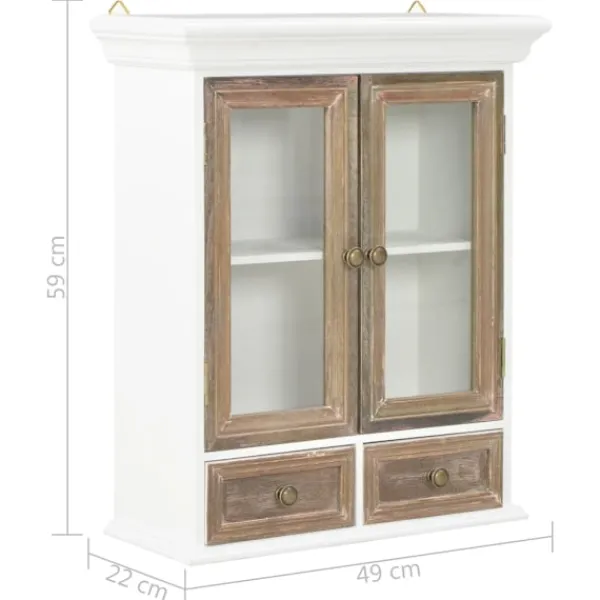 vidaXL Skåp>Väggskåp 49x22x59 cm konstruerat trä