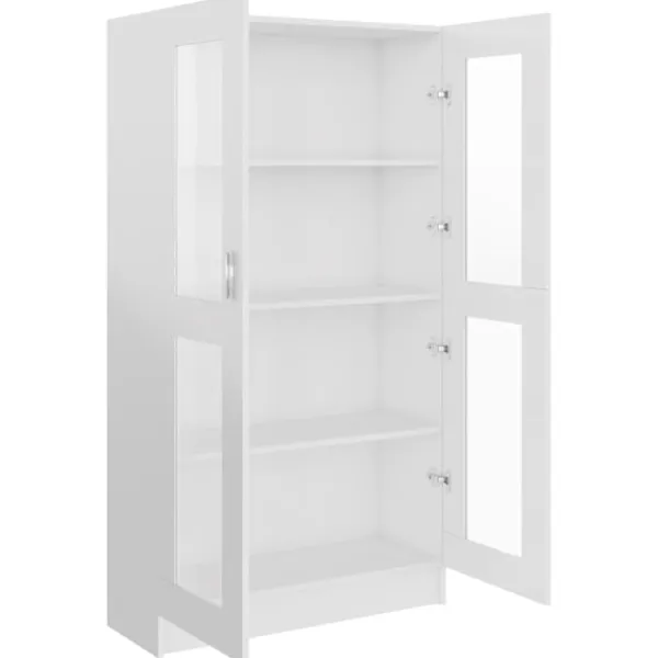 vidaXL Skåp>rinskåp högglans 82,5x30,5x150 cm konstruerat trä