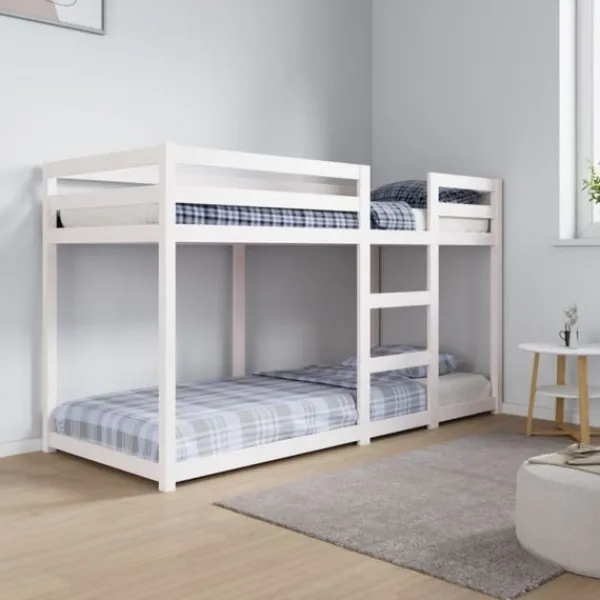 vidaXL Sängar>Våningssäng 75x190 cm massiv furu