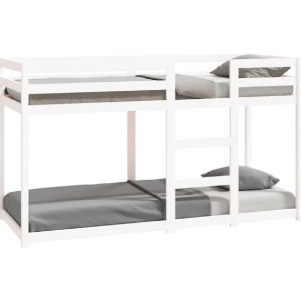 vidaXL Sängar>Våningssäng 75x190 cm massiv furu