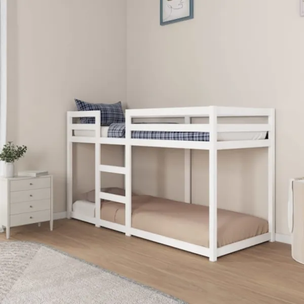 vidaXL Sängar>Våningssäng 75x190 cm massiv furu