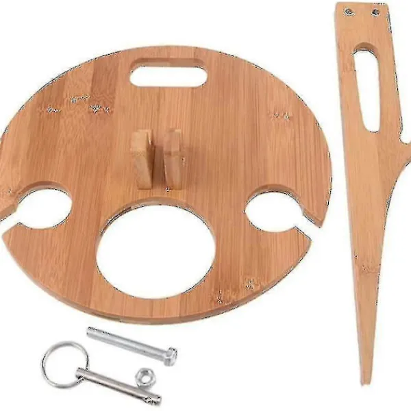 Matgrupper>Vikbart Vinbord, Trä Picknickbord Utomhus, Portabelt Bockbord Litet Bord 2 I 1 Vinglasställ För Camping/Trädgård/Grill/Bankett/Picknickparty (trä)