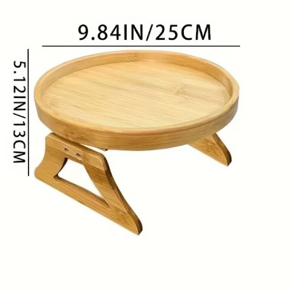 Småbord>Vintage soffbord i bambu med armstöd - Vikbart, ingen montering krävs, ingen el behövs, talltopp