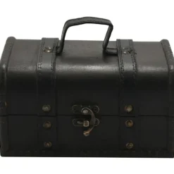 Kistor & Koffertar>Vintage Träkista Förvaring Låda Antik Stil Klänning Organizer Spänne Låda