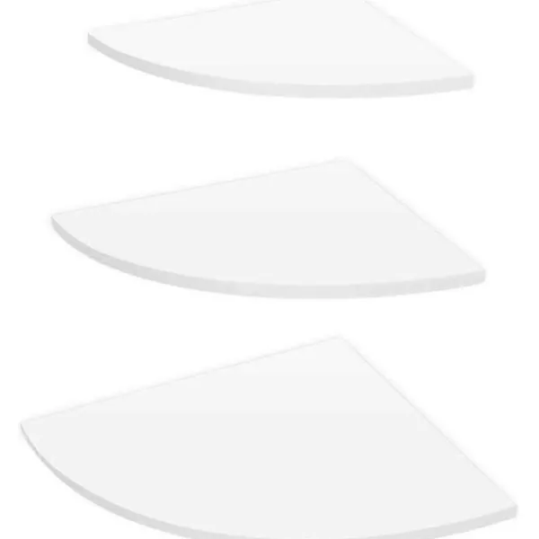 Hyllor>Vit Hörnvägghylla 3 Hyllor Flytande Hörnhylla, Vägghylla Bokhyllor Väggförvaringshylla, Bokhyllor, Heminredning, Kontorsinredning, Vikt 5 kg An