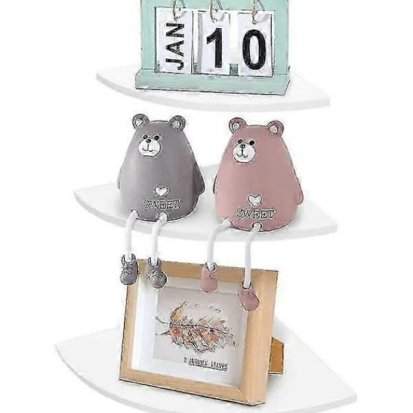 Hyllor>Vit Hörnvägghylla 3 Hyllor Flytande Hörnhylla, Vägghylla Bokhyllor Väggförvaringshylla, Bokhyllor, Heminredning, Kontorsinredning, Vikt 5 kg An