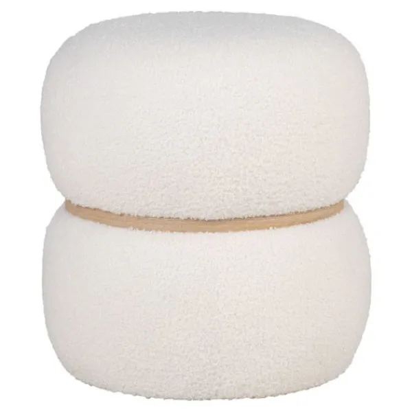 HOUSE NORDIC Sittpuffar>rund sittpuff i öglad polyester Ø 38 x 41 cm