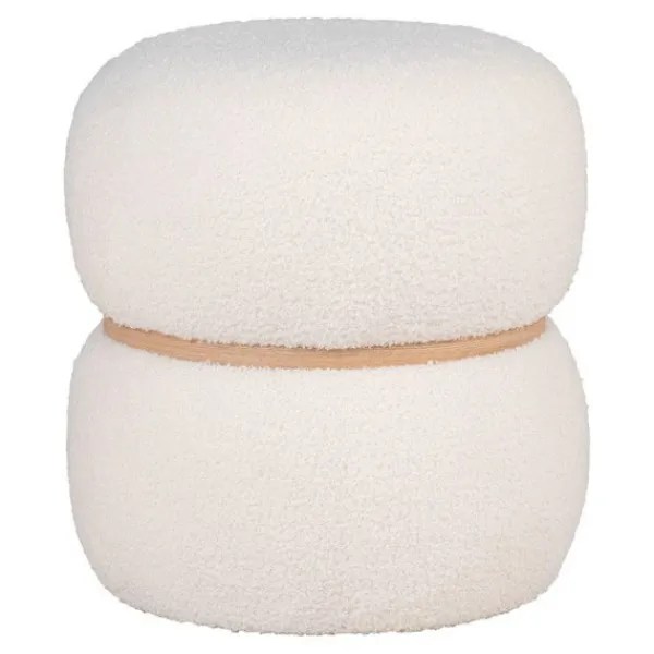 HOUSE NORDIC Sittpuffar>rund sittpuff i öglad polyester Ø 38 x 41 cm