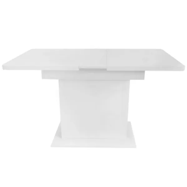 Matbord>Vitt matbord utdragbart 110-130x70cm - Med förvaring & järnram - Enkelt multifunktionellt bord (höjd 75cm) - Modernt & platsbesparande