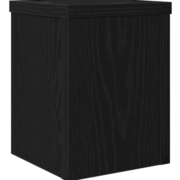 vidaXL Småbord>Växtställ 2 pcs Svart Ek 15 x 15 x 20 cm Konstruerat trä
