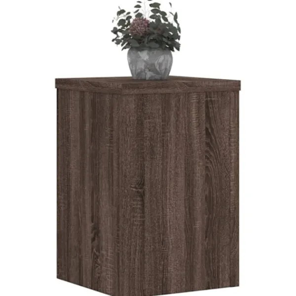 vidaXL Småbord>Växtställ 2 st brun ek 25x25x35 cm konstruerat trä