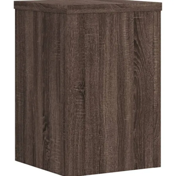 vidaXL Småbord>Växtställ 2 st brun ek 25x25x35 cm konstruerat trä