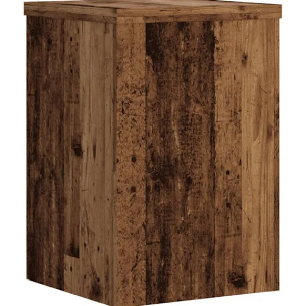 vidaXL Småbord>Växtställ 2 st åldrat trä 20x20x30 cm konstruerat trä