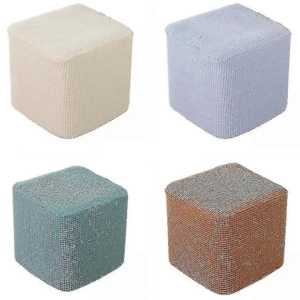 Sittpuffar>4x Fyrkantig Ottoman Överdrag Polyester Fotpall Möbelöverdrag För Hund Katt Husdjur