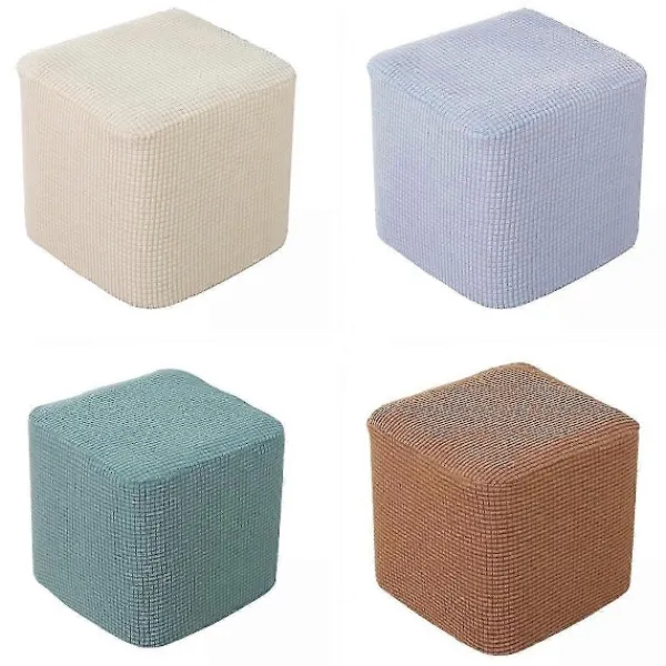 Sittpuffar>4x Fyrkantig Ottoman Överdrag Polyester Fotpall Möbelöverdrag För Hund Katt Husdjur