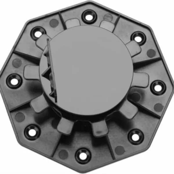 Balkongmöbler>10x JUSTERBAR FOT FRÅN 18 TILL 32 MM FÖR TRÄ- OCH KOMPOSITTERRASS - Svart