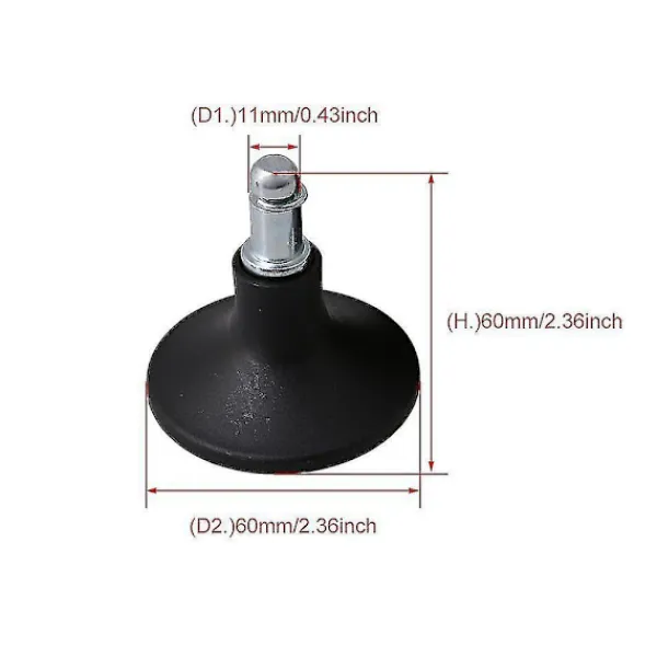 Stolar>5x Stationär Bell Shape Glider 6cm Bottendiameter för stol