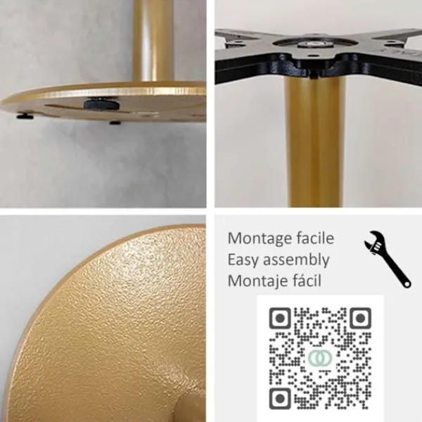 Matbord>XL guld metall Rome modell bas för bord upp till Ø 130 cm