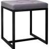 BellaFurn Pallar>Zitpoef - Stool - Hög belastningskapacitet, industriell design | Färg: Grå | Material: Artificiellt läder