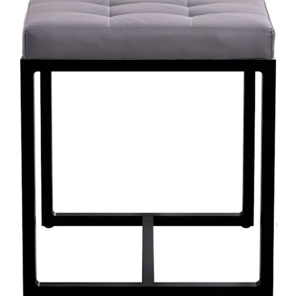 BellaFurn Pallar>Zitpoef - Stool - Hög belastningskapacitet, industriell design | Färg: Grå | Material: Artificiellt läder