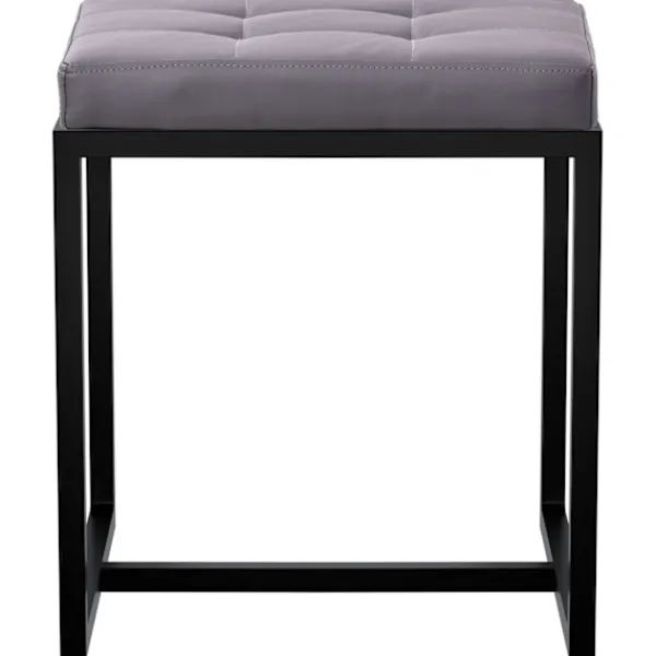BellaFurn Pallar>Zitpoef - Stool - Hög belastningskapacitet, industriell design | Färg: Grå | Material: Artificiellt läder